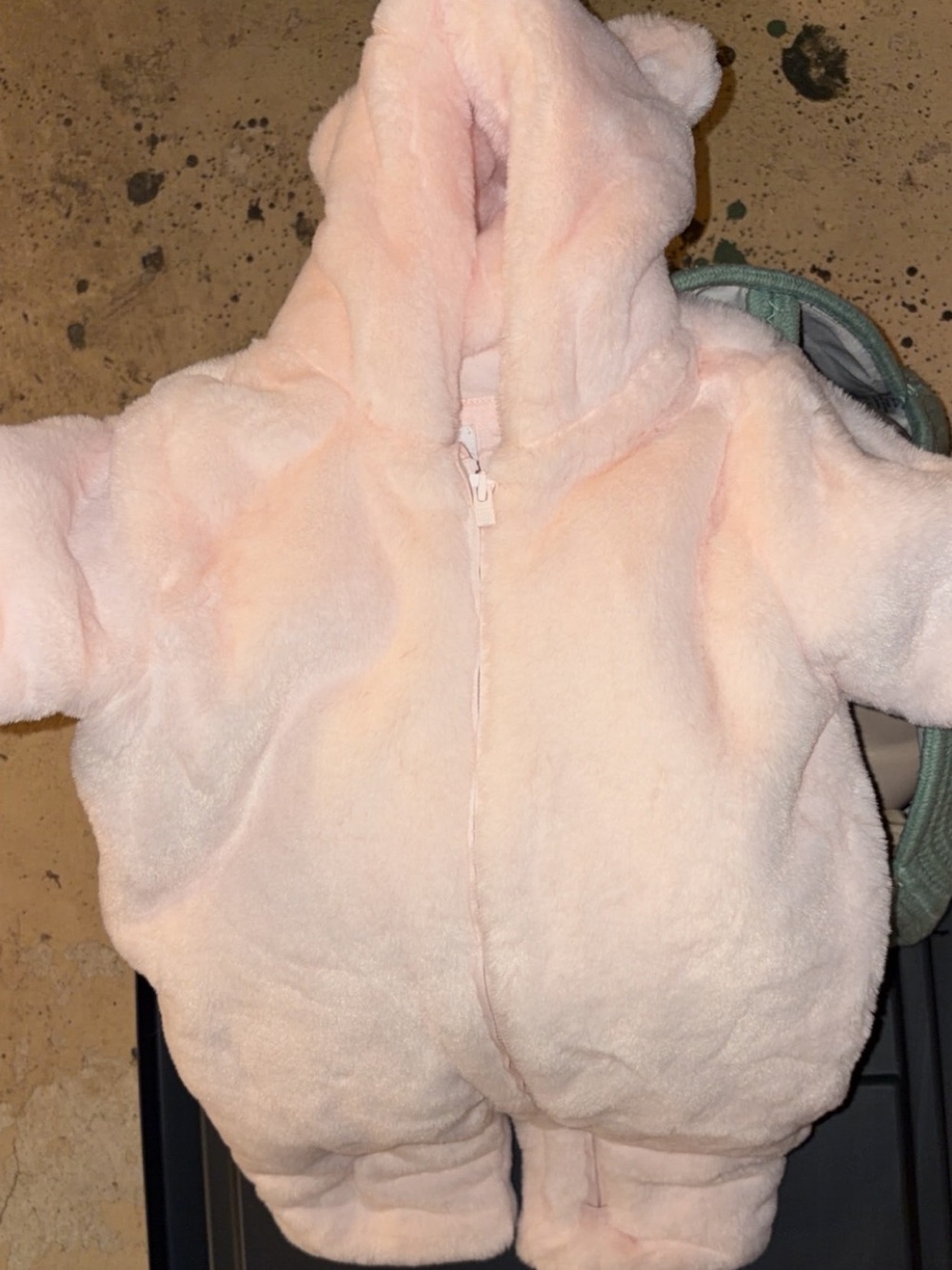 GAP Baby Pink Faux Fur Onesie - brand new 0-3 months